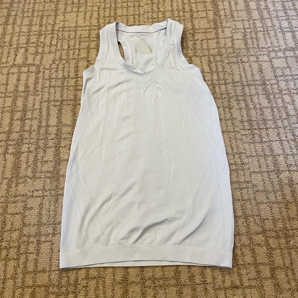 gaiam light blue workout tank top